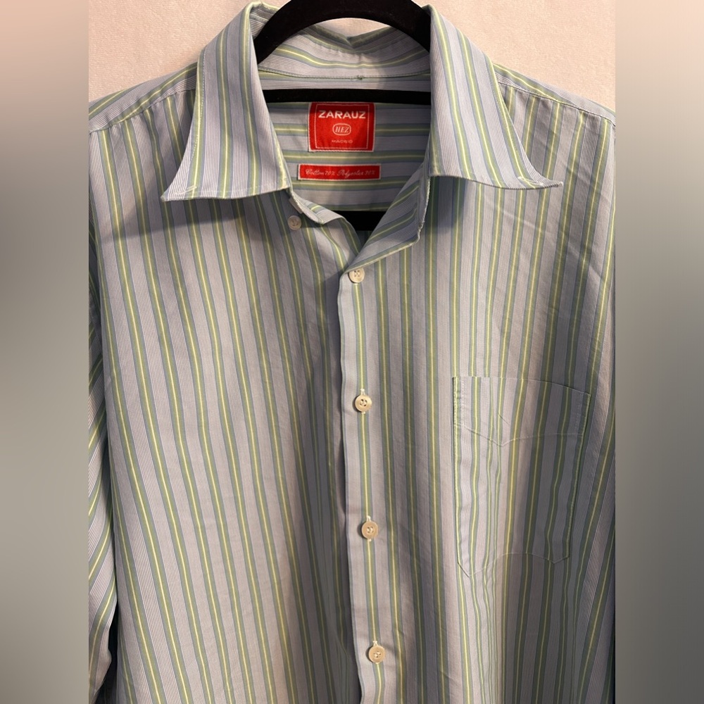 Rare Zarauz Hez Madrid Button Down Italian Medium Long Sleeve Shirt